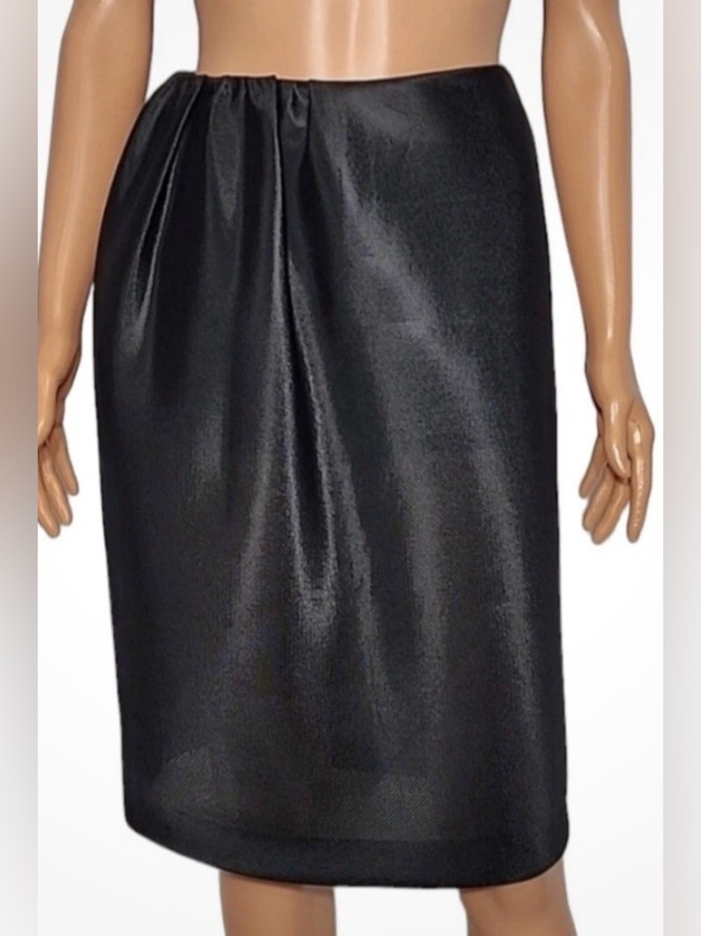 Simone Rocha pencil midi skirt with draped waist  Black Size UK 8 US 4